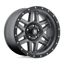 Load image into Gallery viewer, XD12878558400 - XD128 Machete 17X8.5 5X150  0mm Matte Gray Black Ring - XD Wheels Canada