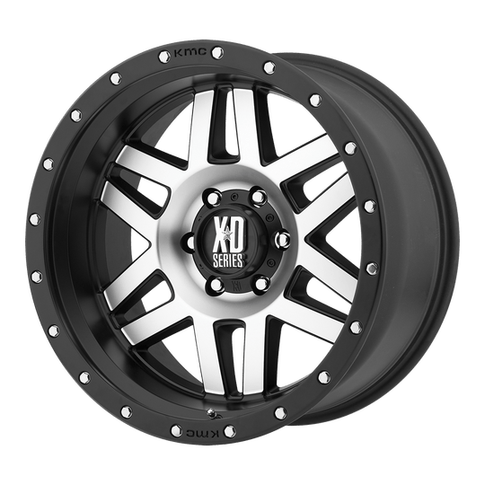 XD12878563500 - XD128 Machete 17X8.5 6X135  0mm Machined Face Black Ring - XD Wheels Canada