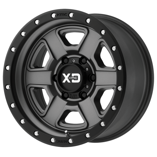 XD13389050400 - XD133 Fusion Off-Road 18X9 5X127  0mm Satin Gray With Satin Black Lip - XD Wheels Canada