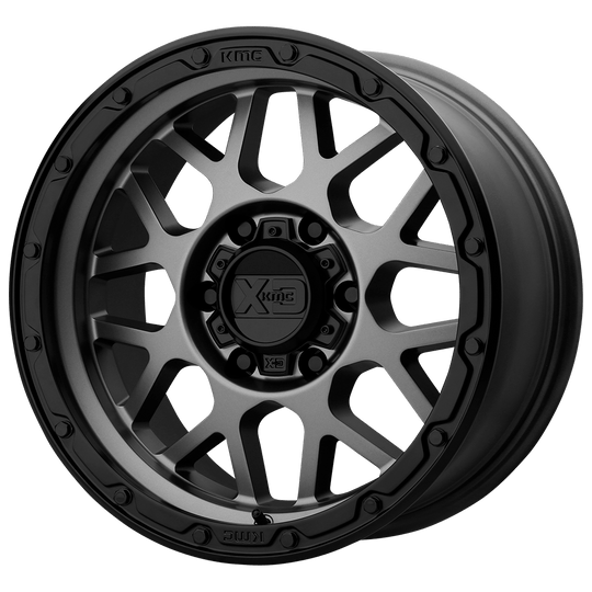 XD13588585400 - XD135 Grenade 18X8.5 5X139.7  0mm Matte Gray Matte Black Lip - XD Wheels Canada