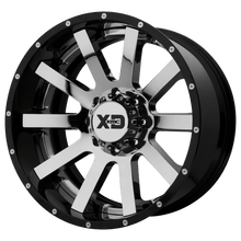 Load image into Gallery viewer, XD200-20126344NCB - XD200 Heist 20X12 6X135 -44 mm Chrome Center Gloss Black Milled Lip - XD Wheels Canada