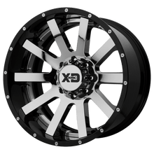 Load image into Gallery viewer, XD200-20128544NCB - XD200 Heist 20X12 5X139.7 -44 mm Chrome Center Gloss Black Milled Lip - XD Wheels Canada