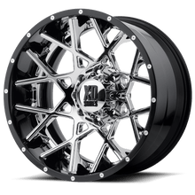 Charger l'image dans la galerie, XD203-20125044NCB - XD203 Chopstix 20X12 5X127 -44 mm Chrome Center Gloss Black Milled Lip - XD Wheels Canada