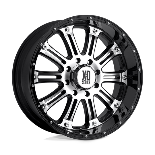 XD79529068812N - XD795 Hoss 20X9 6X139.7 -12 mm Gloss Black Machined - XD Wheels Canada