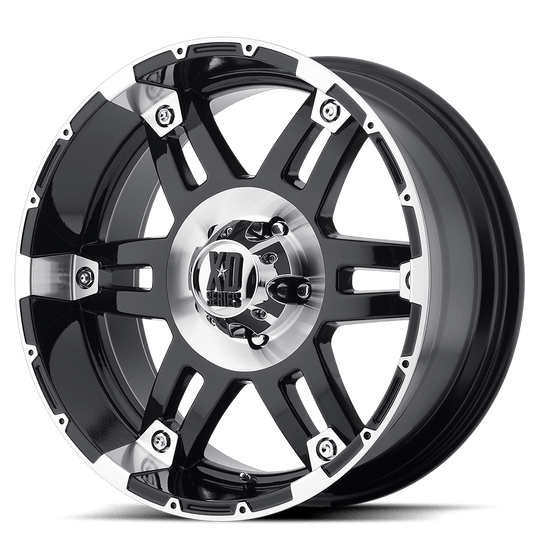 XD79788568318 - XD797 Spy 18X8.5 6X139.7  18mm Gloss Black Machined - XD Wheels Canada