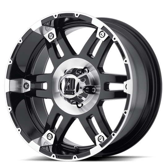 XD79778063318 - XD797 Spy 17X8 6X135  18mm Gloss Black Machined - XD Wheels Canada