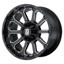 Load image into Gallery viewer, XD80689043300 - XD806 Bomb 18X9 5X127 5X135 0mm Gloss Black With Milled Accents - XD Wheels Canada