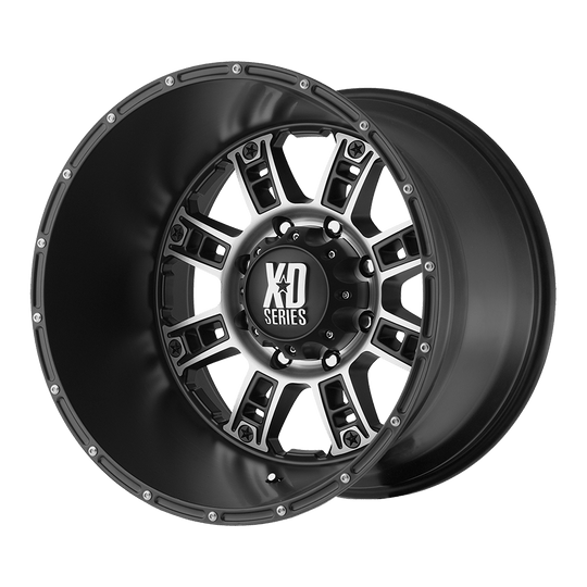 XD80921050724N - XD809 Riot 20X10 5X127 -24 mm Matte Black Machined - XD Wheels Canada