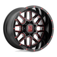 Load image into Gallery viewer, XD82029068900RC - XD820 Grenade 20X9 6X139.7  0mm Satin Black Milled With Red Clear Coat - XD Wheels Canada