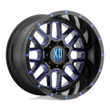 Load image into Gallery viewer, XD82021280944NBC - XD820 Grenade 20X12 8X165.1 -44 mm Satin Black Milled With Blue Clear Coat - XD Wheels Canada