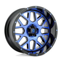 Charger l'image dans la galerie, XD82021050524NBC - XD820 Grenade 20X10 5X127 -24 mm Satin Black Machined Face With Blue Tinted Clear Coat - XD Wheels Canada