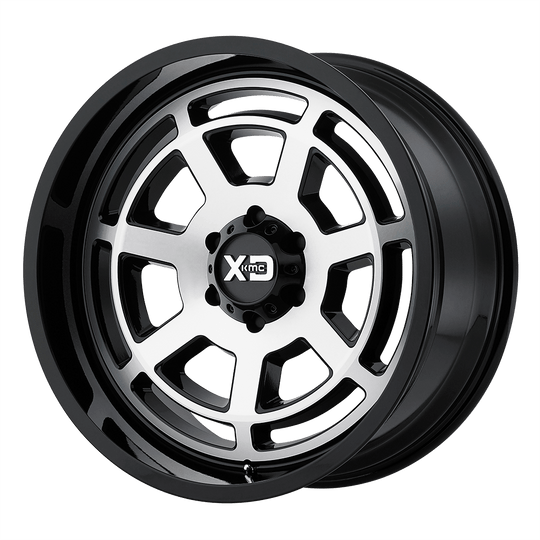 XD82421050524N - XD824 Bones 20X10 5X127 -24 mm Gloss Black Machined Face - XD Wheels Canada