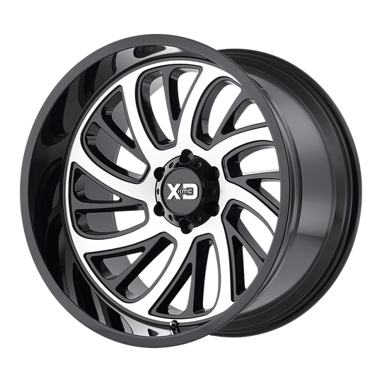 XD82621050524N - XD826 Surge 20X10 5X127 -24 mm Gloss Black With Machined Face - XD Wheels Canada