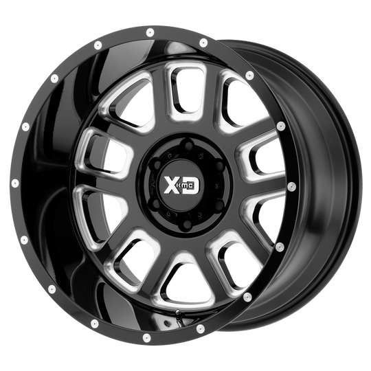 XD82829080318 - XD828 Delta 20X9 8X165.1  18mm Gloss Black Milled - XD Wheels Canada