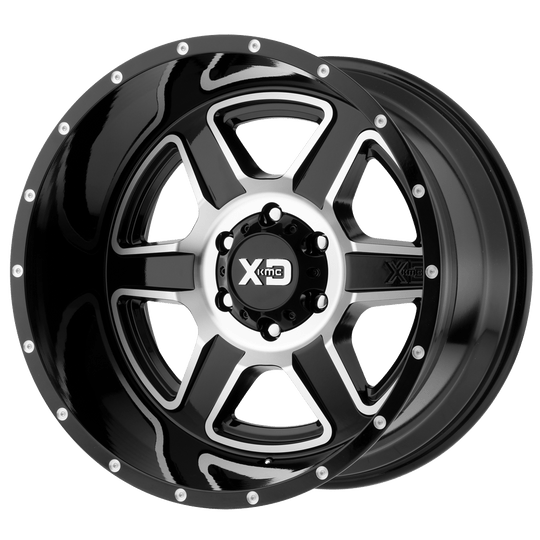 XD83229068518 - XD832 Fusion 20X9 6X139.7  18mm Gloss Black Machined - XD Wheels Canada