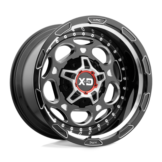 XD83729080318 - XD837 Demodog 20X9 8X165.1  18mm Gloss Black Milled - XD Wheels Canada