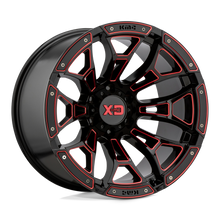 Load image into Gallery viewer, XD84121063918N - XD841 Boneyard 20X10 6X135 -18 mm Gloss Black Milled With Red Tint - XD Wheels Canada