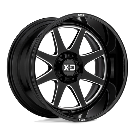 XD84422263344N - XD844 Pike 22X12 6X135 -44 mm Gloss Black Milled - XD Wheels Canada