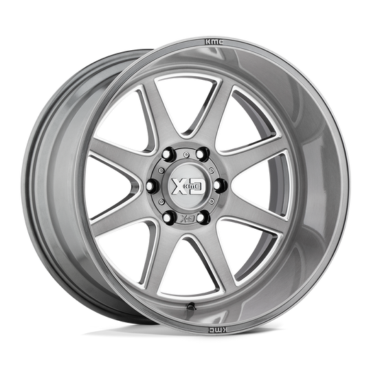 XD84421080618N - XD844 Pike 20X10 8X165.1 -18 mm Titanium Brushed Milled - XD Wheels Canada