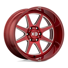 Charger l'image dans la galerie, XD84429063900 - XD844 Pike 20X9 6X135  0mm Brushed Red With Milled Accent - XD Wheels Canada