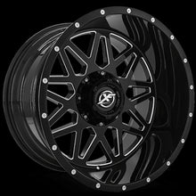 Load image into Gallery viewer, XF-211201081651180-12GBML - XF Off-Road XF-211 20X10 8X165.1 / 8X180 -12mm Gloss Black Milled - XF Off-Road Wheels Canada