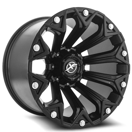 XF-212201261351397-44SB - XF Off-Road XF-212 20X12 6X135 / 6X139.7 -44mm Satin Black - XF Off-Road Wheels Canada