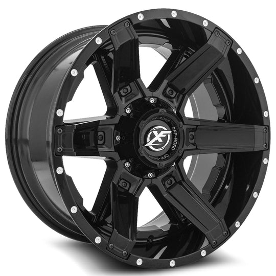 XF-214201051143127-12GBBIS - XF Off-Road XF-214 20X10 5X127 / 5X114.3 -12mm Black - XF Off-Road Wheels Canada
