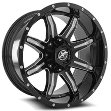 Charger l'image dans la galerie, XF-215201061351397-12GBM - XF Off-Road XF-215 20X10 6X135 / 6X139.7 -12mm Black &amp; Milled - XF Off-Road Wheels Canada