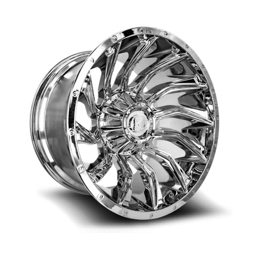 XF-224221281651170-44C - XF Off-Road XF 224 22X12 8X170 / 8X165.1 -44mm Chrome - XF Off-Road Wheels Canada