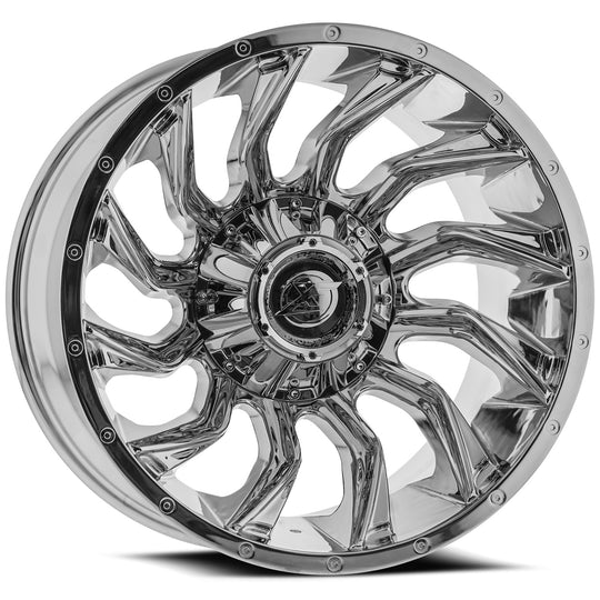 XF-224221281651180-44C - XF Off-Road XF-224 22X12 8X165.1 / 8X180 -44mm Chrome - XF Off-Road Wheels Canada