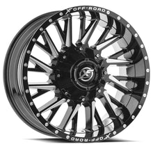 Charger l'image dans la galerie, XF-226201051397150-12GBML - XF Off-Road XF-226 20X10 5X139.7 / 5X150 -12mm Gloss Black &amp; Milled - XF Off-Road Wheels Canada