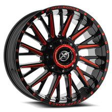 Charger l'image dans la galerie, XF-226221261351397-44GBMLR - XF Off-Road XF-226 22X12 6X139.7 / 6X135 -44mm Gloss Black &amp; Red Milled - XF Off-Road Wheels Canada