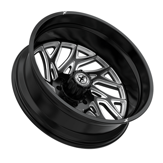 229O228261-228GBML - XF Offroad XF-229 Dually 22X8.25 8X200 ET -228MM Gloss Black Milled - XF Offroad Wheels Canada