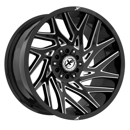 XF-229201051271397-12GBML - XF Off-Road XF-229 20X10 5X127 / 5X139.7 -12mm Gloss Black Milled - XF Off-Road Wheels Canada