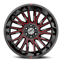 Charger l'image dans la galerie, XF-2301790430GBMRED - XF Off-Road XF-230 17X9 5X139.7 / 5X127 0mm Gloss Black Machined Red - XF Off-Road Wheels Canada