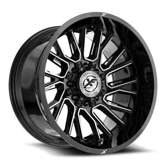 XF-23020108170180-12BM - XF Off-Road XF-230 20X10 8X180 / 8X170 -12mm Black & Machined - XF Off-Road Wheels Canada