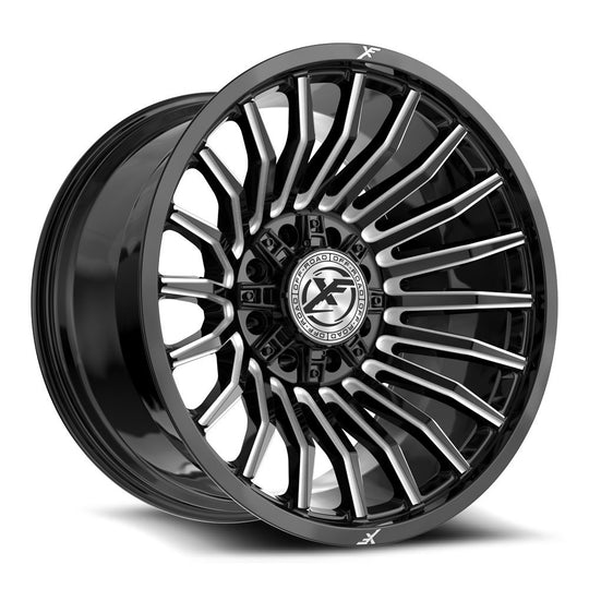XF-231221281701651-44GBML - XF Off-Road XF-231 22X12 8X170 / 8X165.1 -44mm Black & Milled - XF Off-Road Wheels Canada