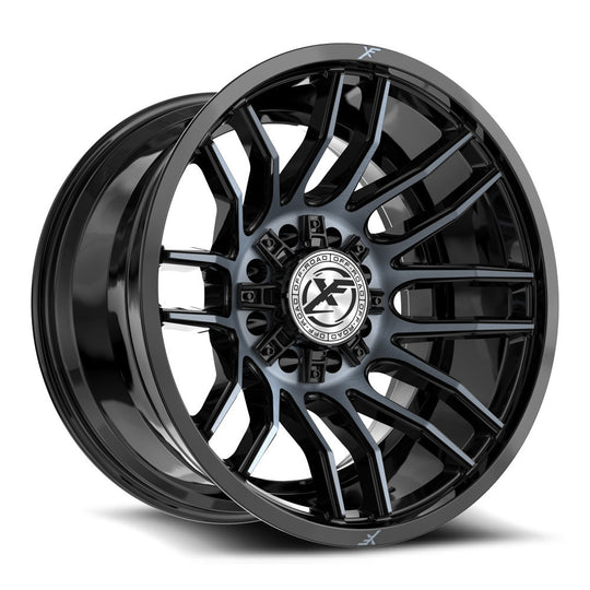 XF-232201081651180-24BMTDT - XF Off-Road XF-232 20X10 8X180 / 8X165.1 -24mm Black & Titanium - XF Off-Road Wheels Canada