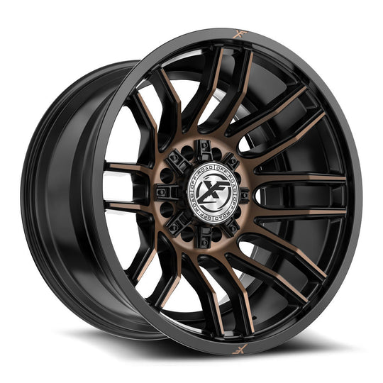 XF-232221281651180-44SBMZDT - XF Off-Road XF-232 22X12 8X180 / 8X165.1 -44mm Satin Black - XF Off-Road Wheels Canada