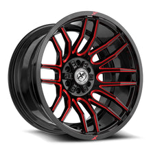 Load image into Gallery viewer, XF-2322614BLANK-76GBMLR - XF Off-Road XF-232 26X14 Blank -76mm Gloss Black &amp; Red Milled - XF Off-Road Wheels Canada