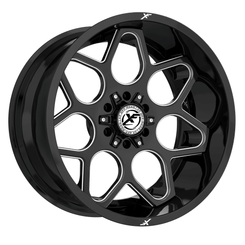 XF-233201051271397-12GBML - XF Off-Road XF-233 20X10 5X139.7 / 5X127 -12mm Gloss Black Milled - XF Off-Road Wheels Canada