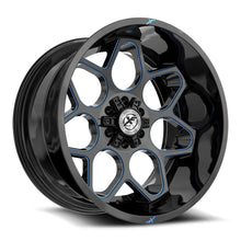 Load image into Gallery viewer, XF-233201051271397-24GBBM - XF Off-Road XF-233 20X10 5X139.7 / 5X127 -24mm Black &amp; Blue - XF Off-Road Wheels Canada