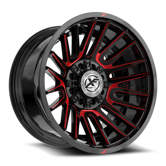 XF-234201081651180-24BMR - XF Off-Road XF-234 20X10 8X165.1 / 8X180 -24mm Black & Red - XF Off-Road Wheels Canada