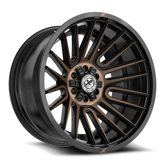 XF-2342410BLANK-18SBMBRDDT - XF Off-Road XF-234 24X10 Blank -18mm Satin Black & Bronze Machined Double Dark Tint - XF Off-Road Wheels Canada