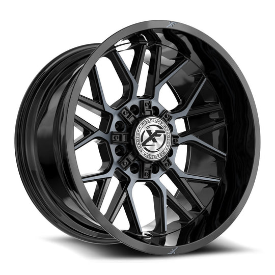 XF-23522128170180-44GBMTITDDT - XF Off-Road XF-235 22X12 8X170 / 8X180 -44mm Black & Titanium - XF Off-Road Wheels Canada
