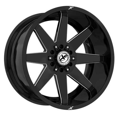XF-236221061351397-18GBML - XF Off-Road XF-236 22X10 6X139.7 / 6X135 -18mm Gloss Black Milled - XF Off-Road Wheels Canada