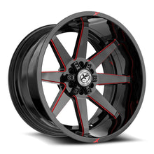 Load image into Gallery viewer, XF-236241051271397-18GBMLR - XF Off-Road XF-236 24X10 5X127 / 5X139.7 -18mm Black &amp; Red - XF Off-Road Wheels Canada