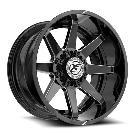 XF-23624148180170-76GBML - XF Off-Road XF-236 24X14 8X170 / 8X180 -76mm Black & Milled - XF Off-Road Wheels Canada