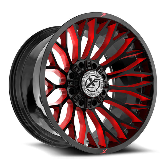 XF-237201081651170-24GBRW - XF Off-Road XF-237 20X10 8X170 / 8X165.1 -24mm Black & Red - XF Off-Road Wheels Canada