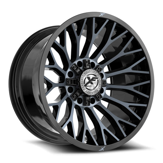 XF-23720128170180-44GBMTITDDT - XF Off-Road XF-237 20X12 8X180 / 8X170 -44mm Black & Titanium - XF Off-Road Wheels Canada